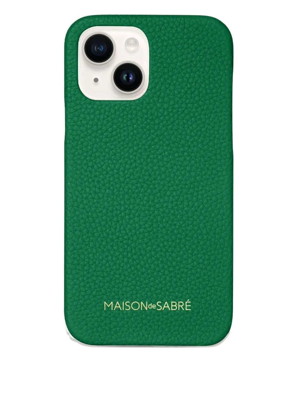 Maison De Sabre Iphone 14 Pebbled Leather Phone Case In Green