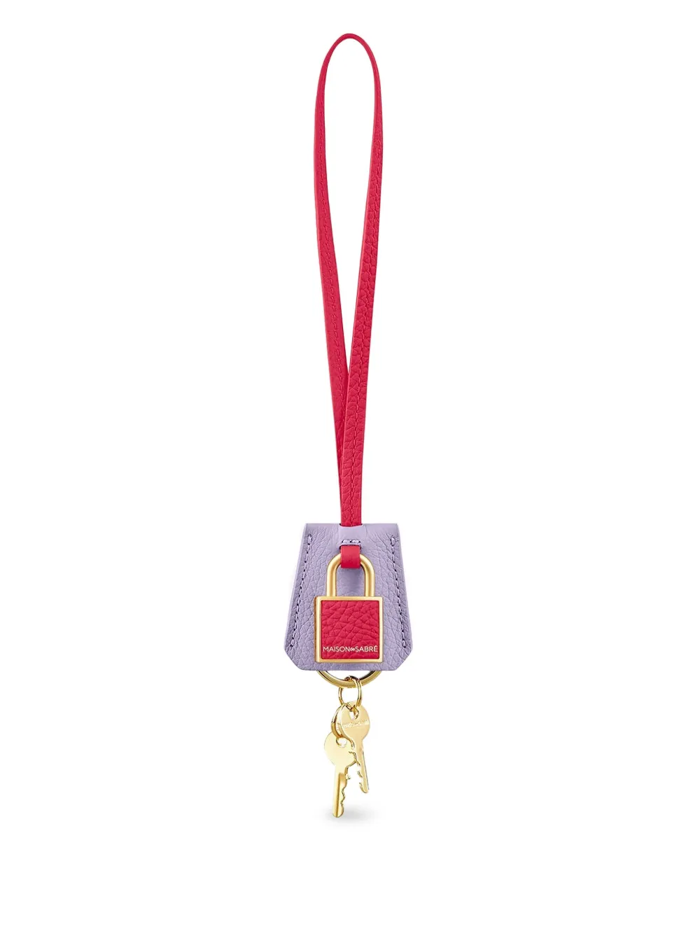 MAISON de SABRÉ padlock leather charm | Purple | Image 1