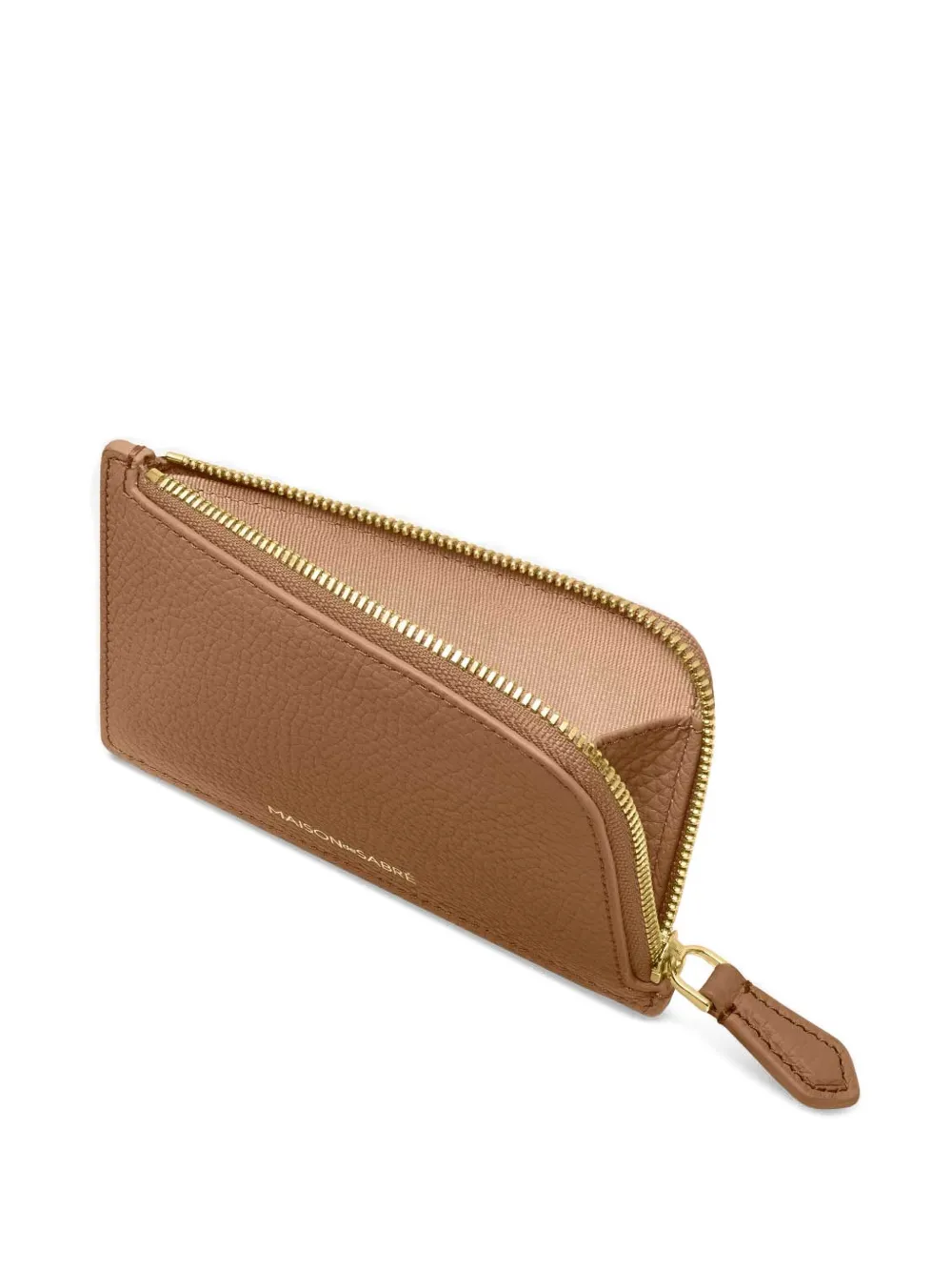 MAISON de SABRÉ Leren pasjeshouder met rits Bruin