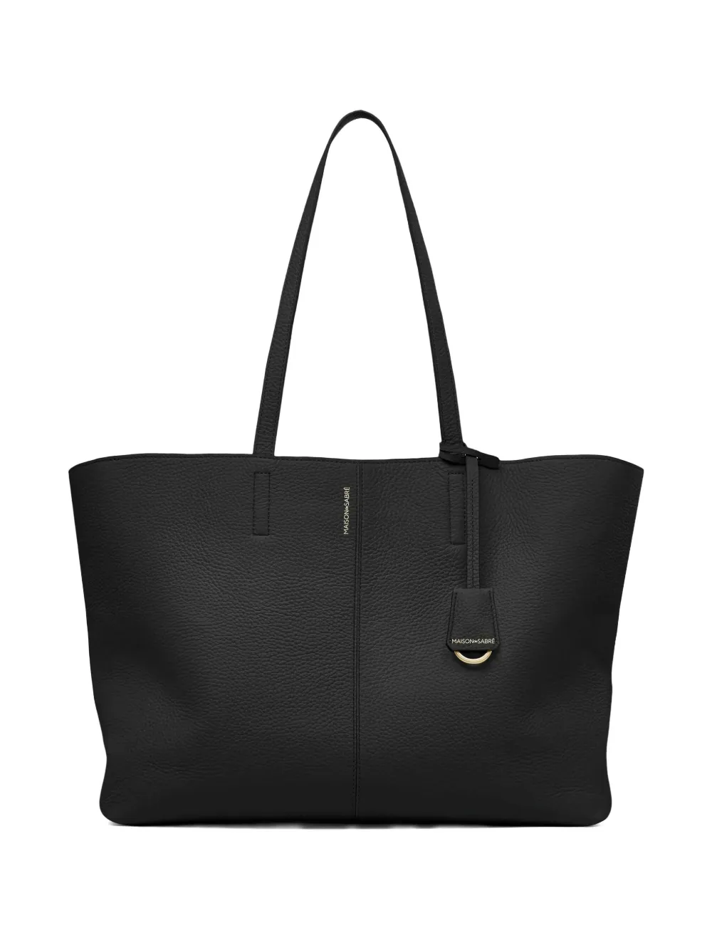 Maison De Sabre Snap Soft Leather Tote Bag In Black