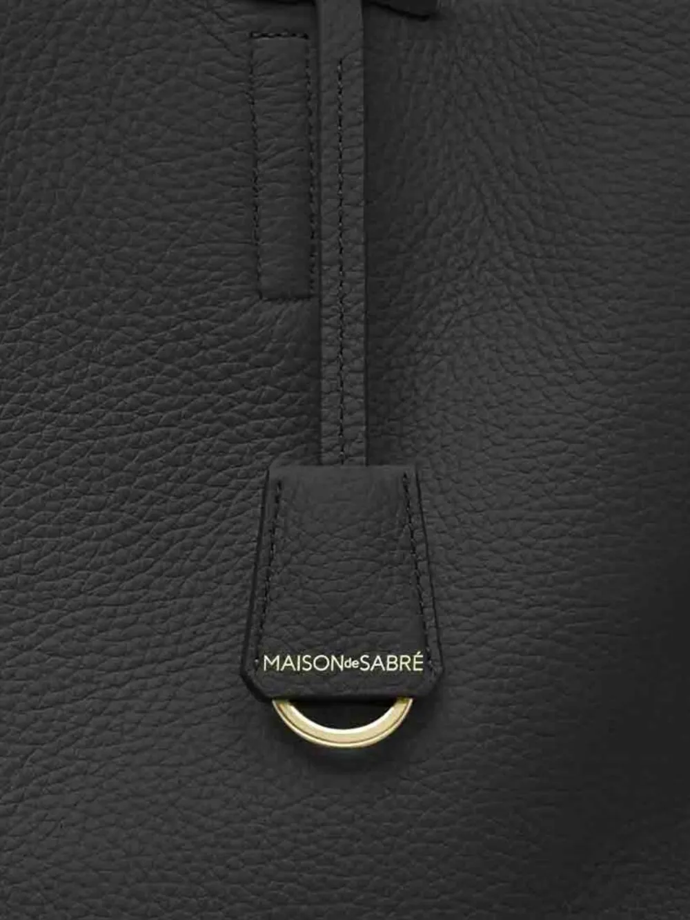 MAISON de SABRÉ Snap Soft leren shopper Zwart