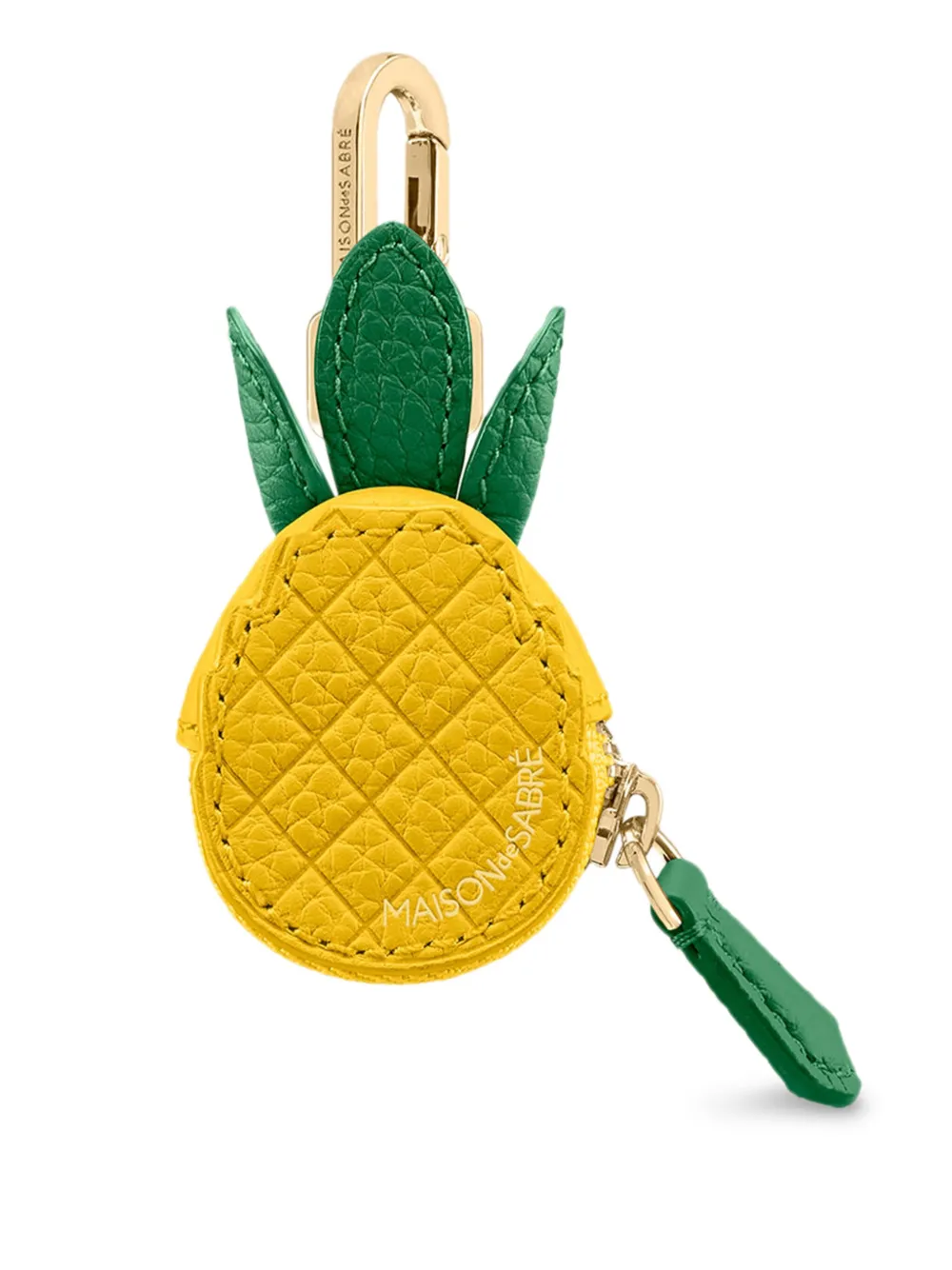 MAISON de SABRÉ pineapple zip charm | Yellow | Image 1