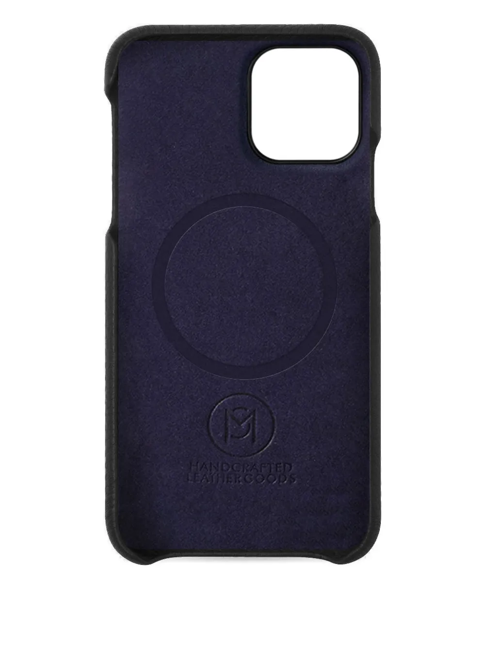 Maison De Sabre Leather Camera Iphone 15 Case In Black