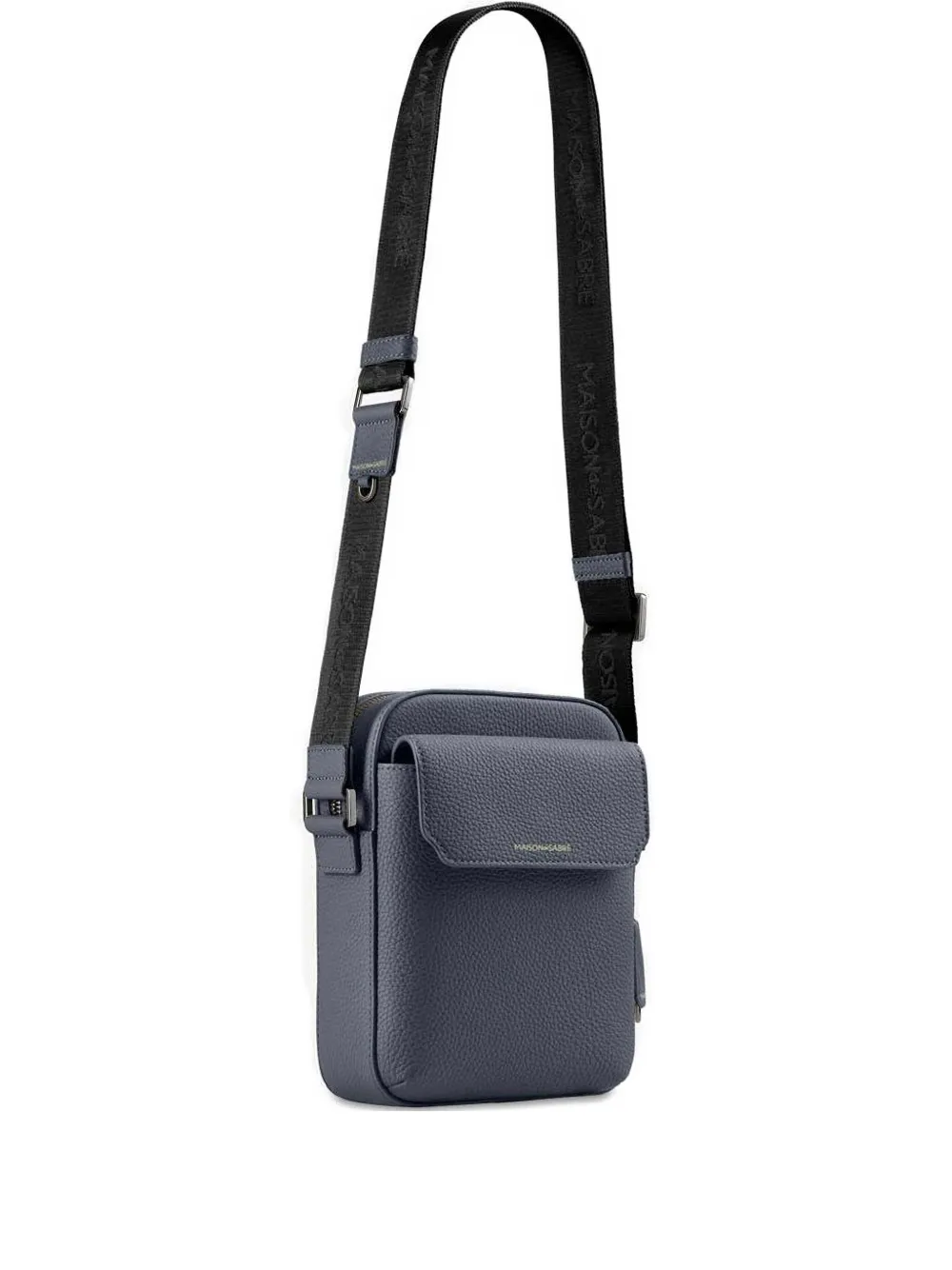 MAISON de SABRÉ Borsa messenger in pelle con battente - Grigio