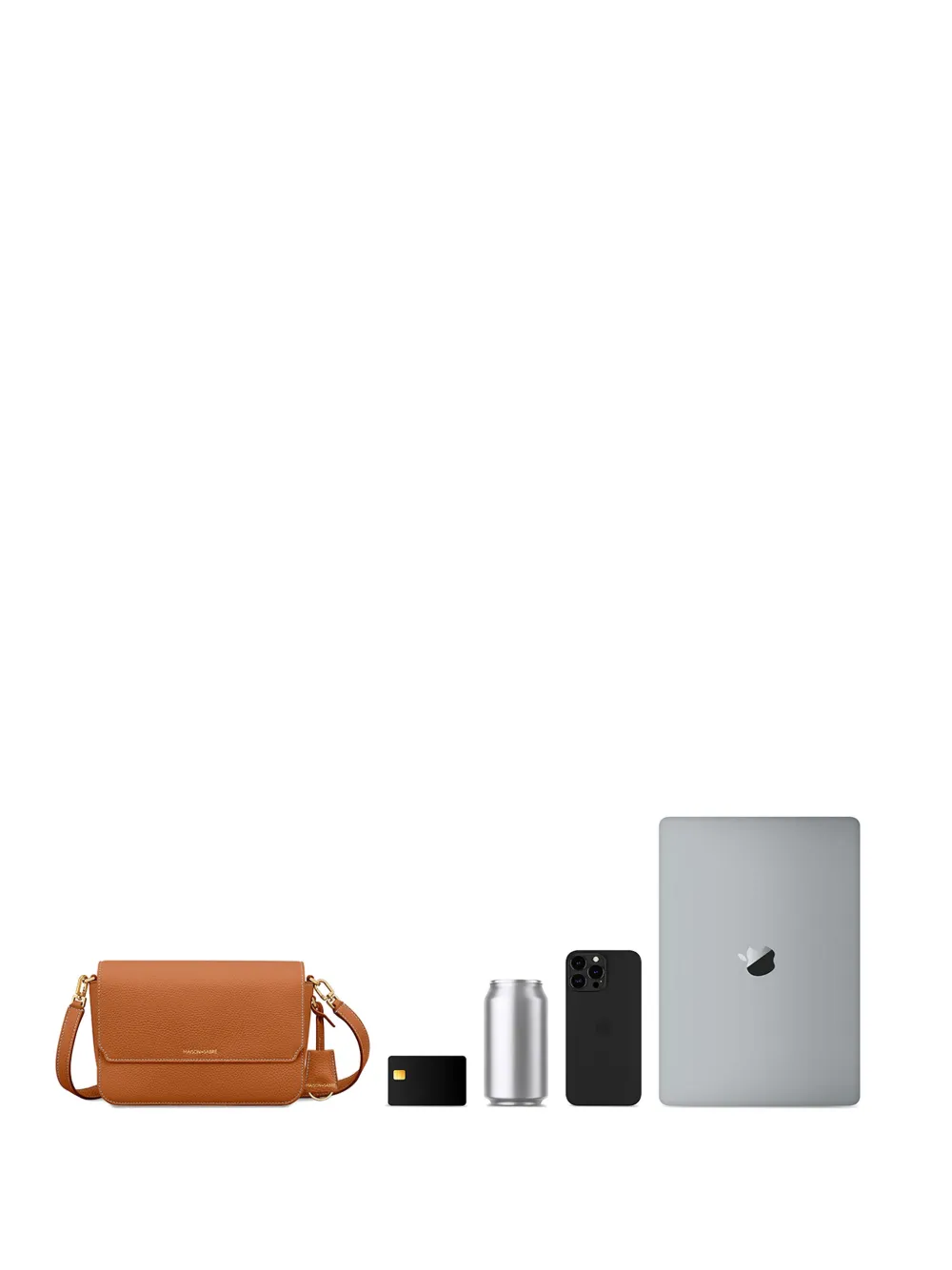 MAISON de SABRÉ Borsa a spalla in pelle con battente - Marrone