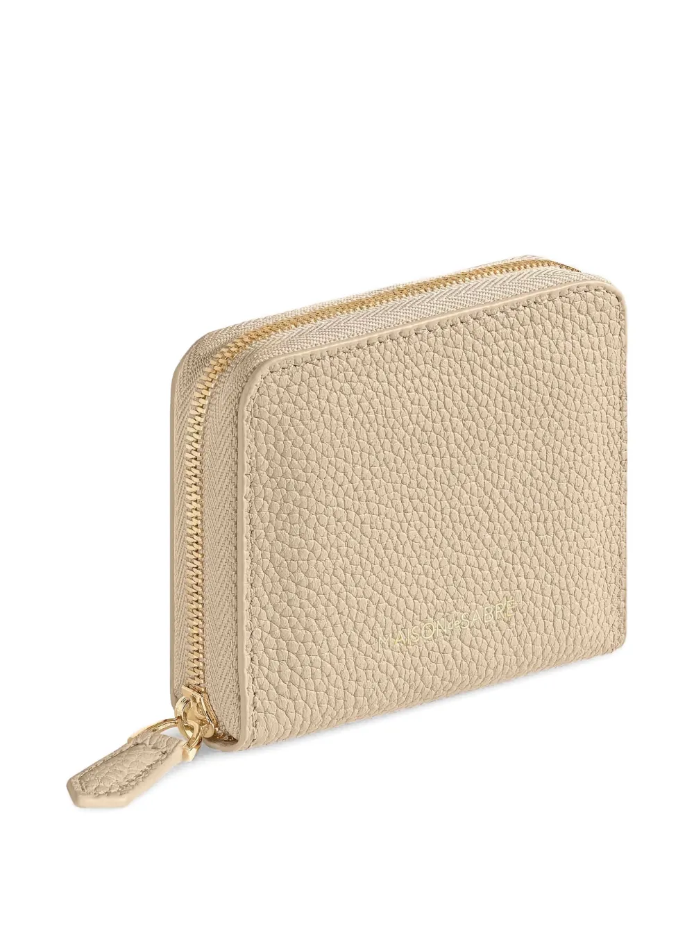 Maison De Sabre Zipped Leather Wallet In Brown