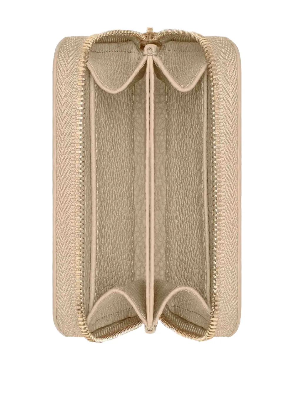 MAISON de SABRÉ Kleine leren portemonnee met ritssluiting Beige