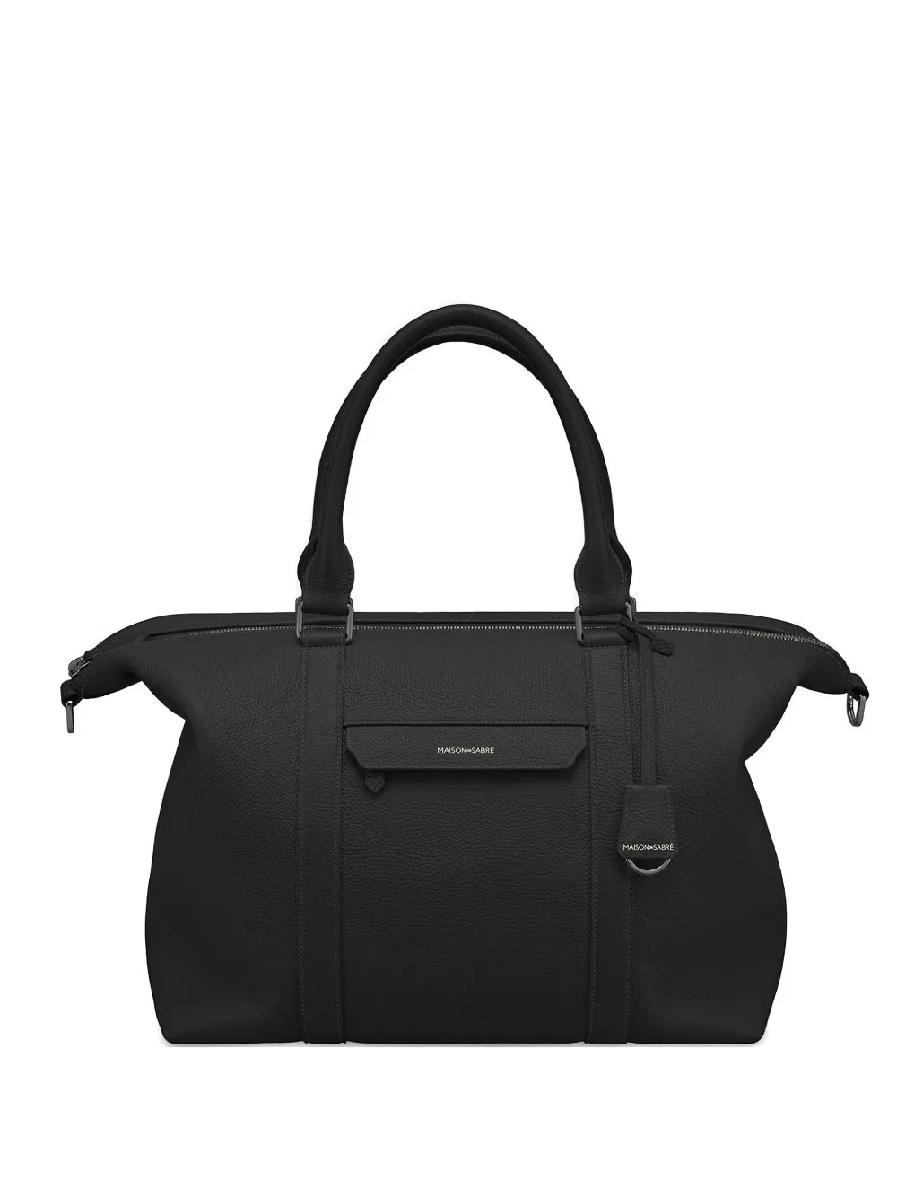 Maison De Sabre Weekender Leather Tote Bag In Black