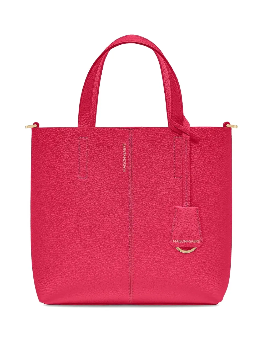 Maison De Sabre Short Strap Leather Tote Bag In Pink