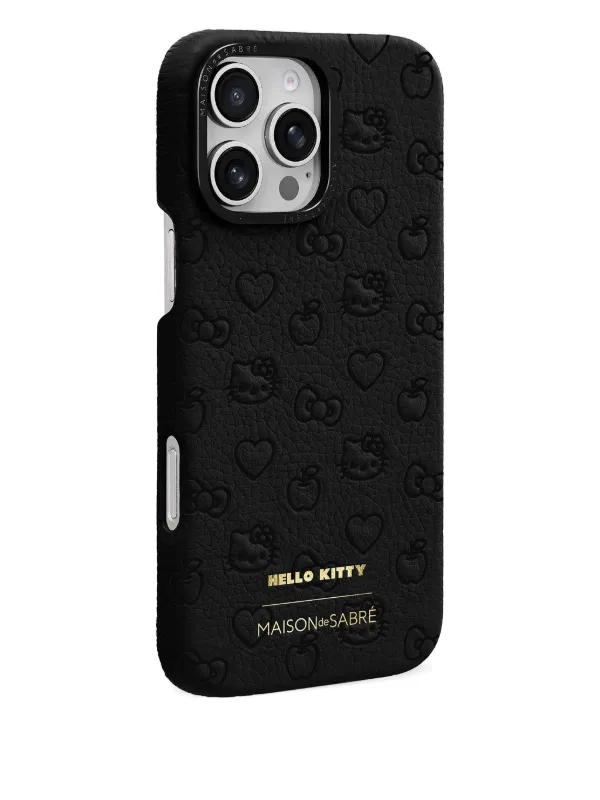 MAISON De SABRÉ x Hello Kitty Leather iPhone 16 Pro Case | Black