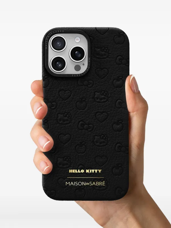 MAISON De SABRÉ x Hello Kitty Leather iPhone 16 Pro Case | Black