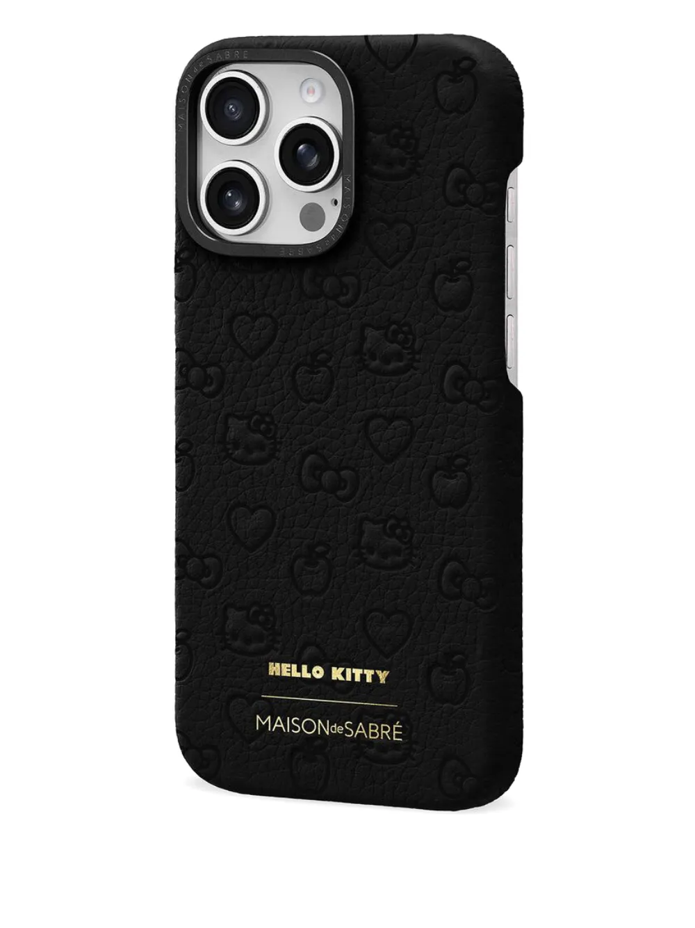 Maison de Sabre‘ iPhone16pro MAISON De SABRÉ Embossed Leather iPhone 16 Pro Max Case | Black
