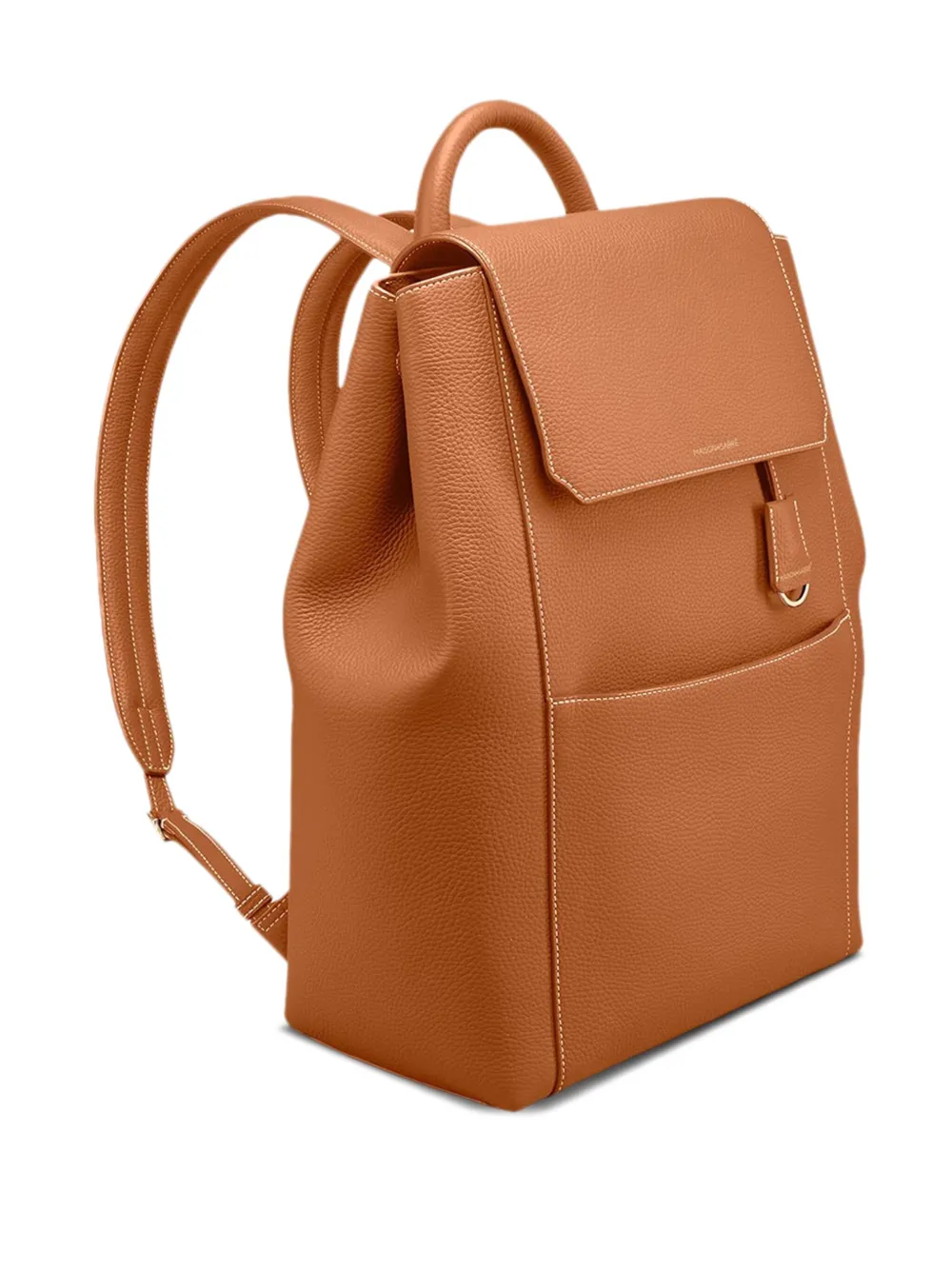 Maison De Sabre Large Leather Soft Backpack In Brown