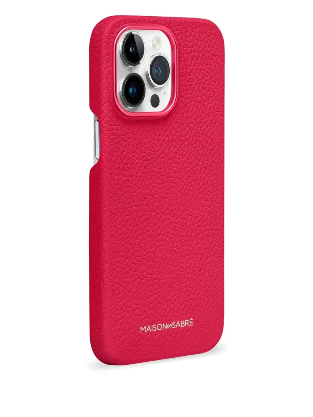  Maison De Sabré Iphone 15 Pro Max Leather Phone Case - Pink 