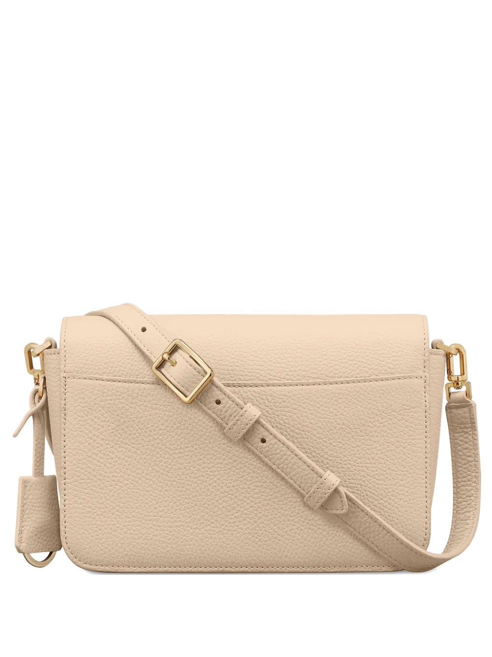 MAISON de SABRÉ Borsa a spalla in pelle con battente e tracolla regolabile - Toni neutri
