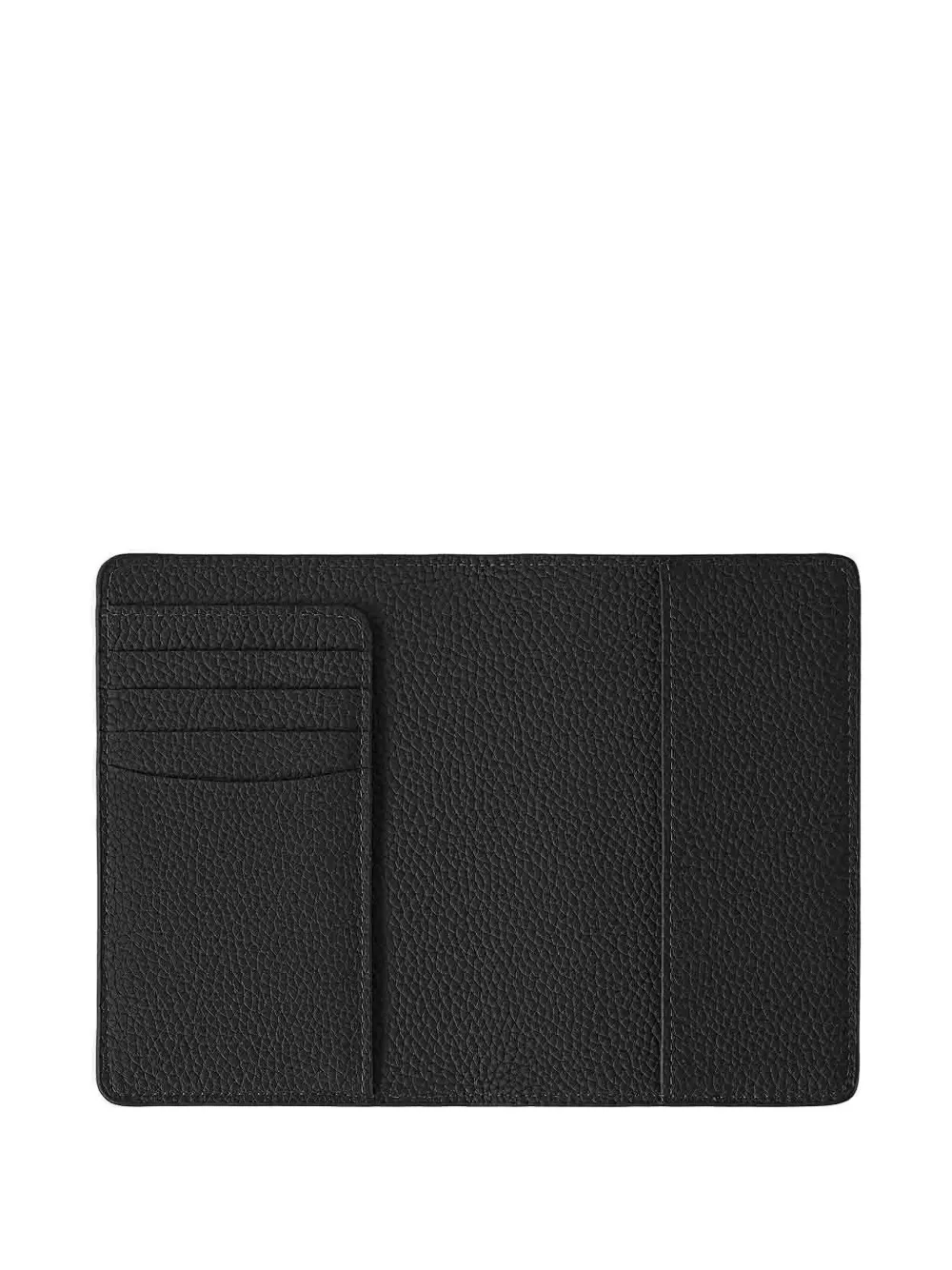 Maison De Sabre Leather Passport Holder In Black