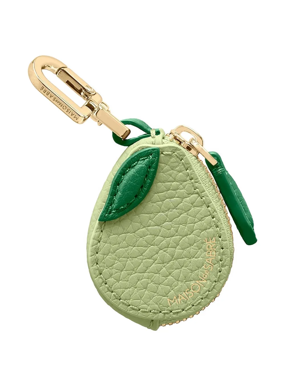 Maison De Sabre The Sabremoji Leaf Zip Charm In Green