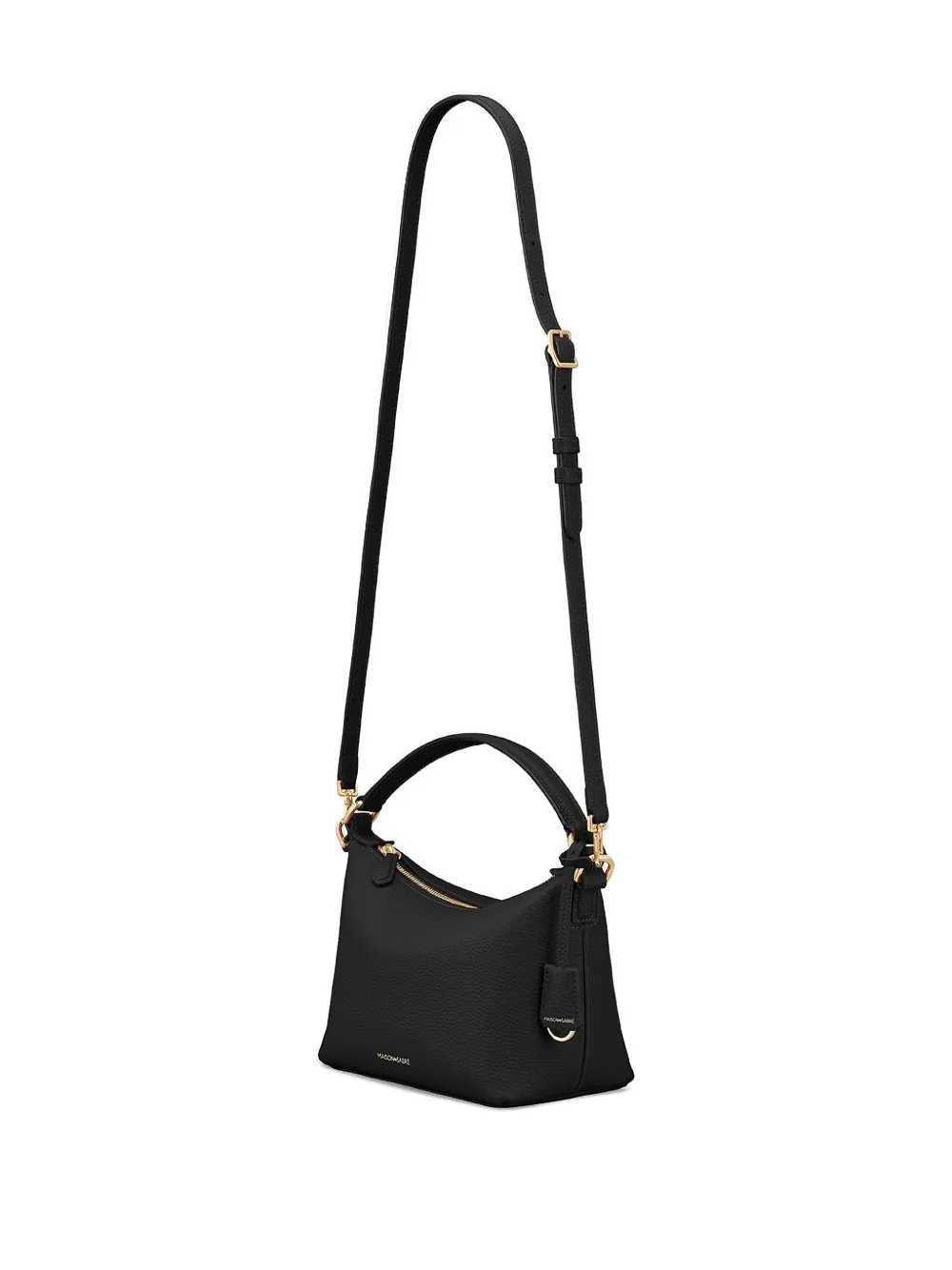 Maison De Sabre Detachable Strap Leather Tote Bag In Black