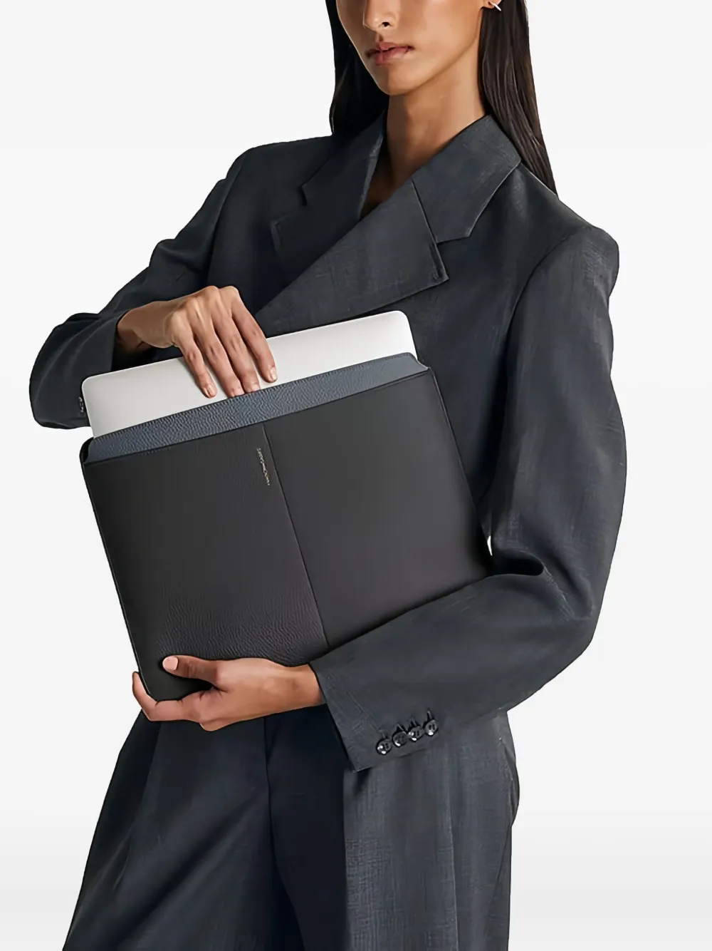 Maison De Sabre Leather Laptop Sleeve In Brown