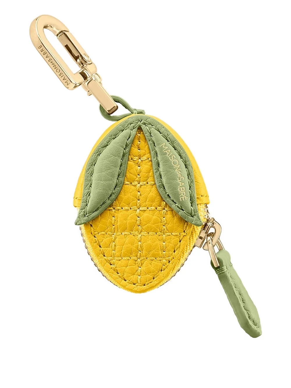 Maison De Sabre Quiltedffruit Charm In Gold