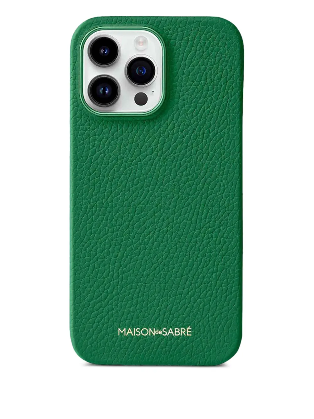 Maison De Sabre Iphone 15 Pro Max Leather Phone Case In Green