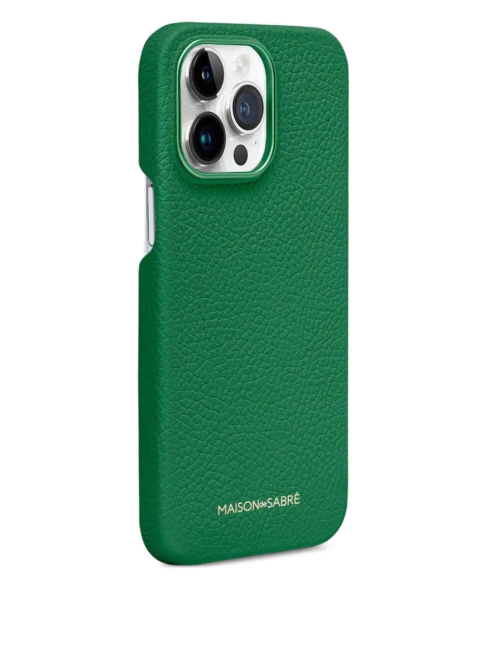  Maison De Sabré Iphone 15 Pro Max Leather Phone Case - Green 