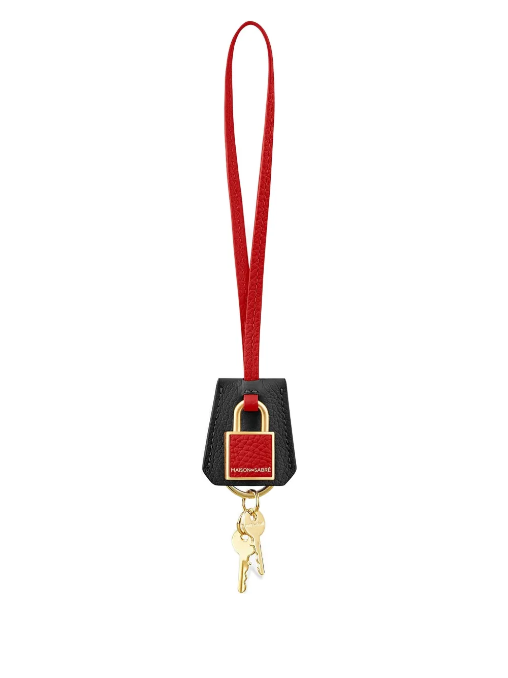 Maison De Sabre Padloc Leather Charm In Red