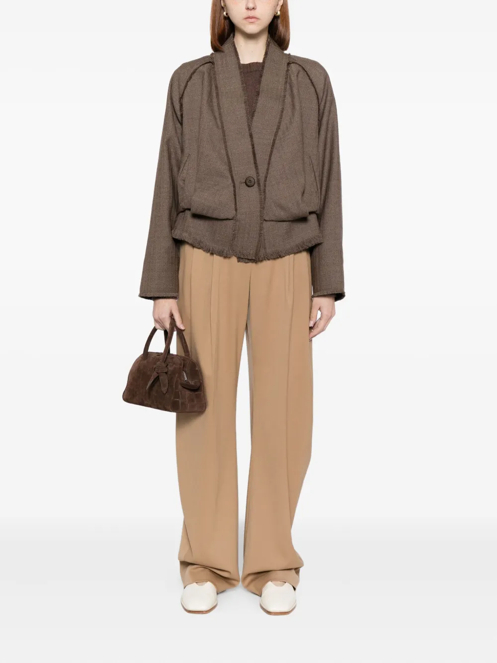 YANGKEHAN draped jacket | Cropped Jackets | Image 2