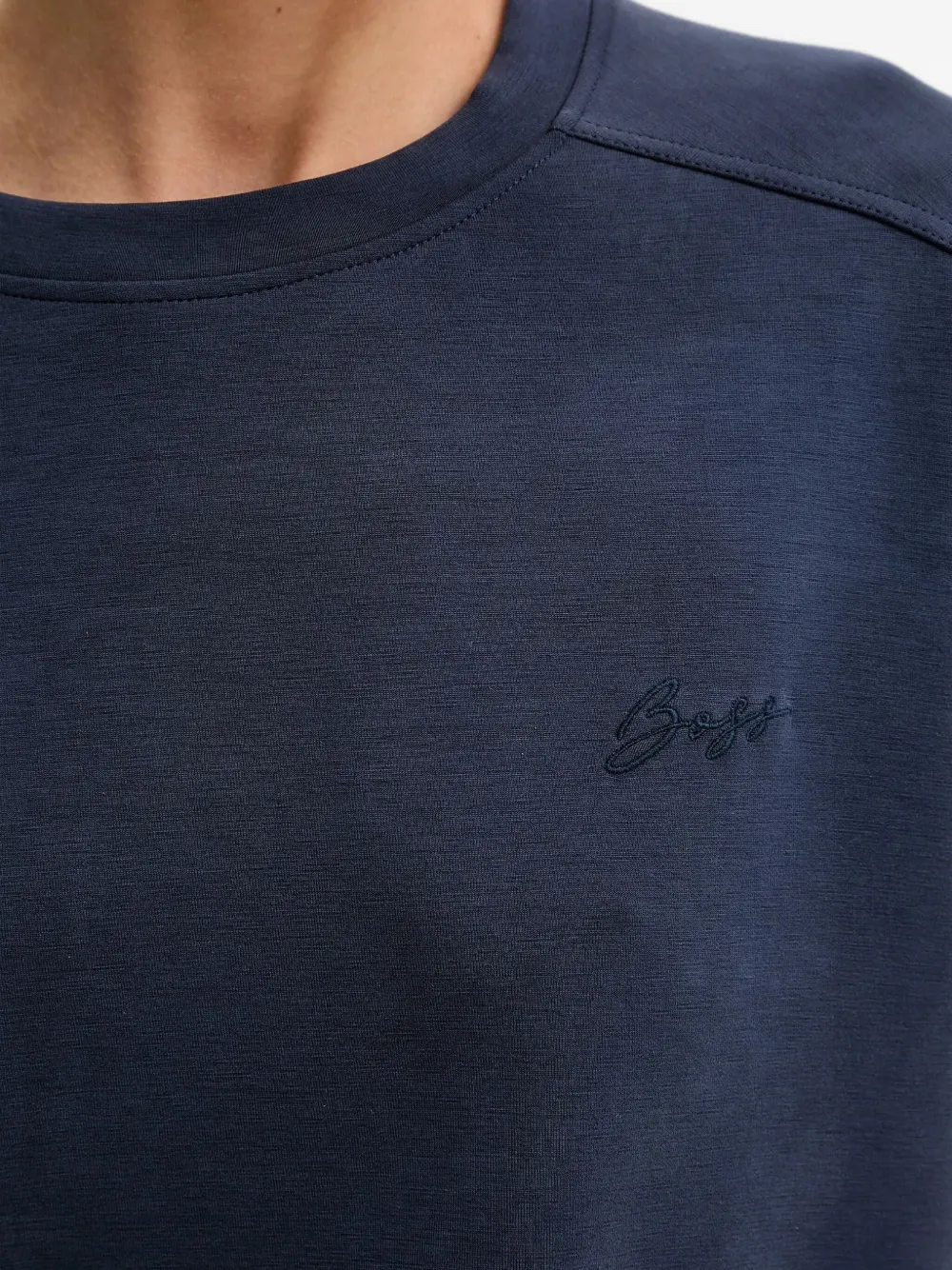 BOSS T-shirt met geborduurd logo Blauw