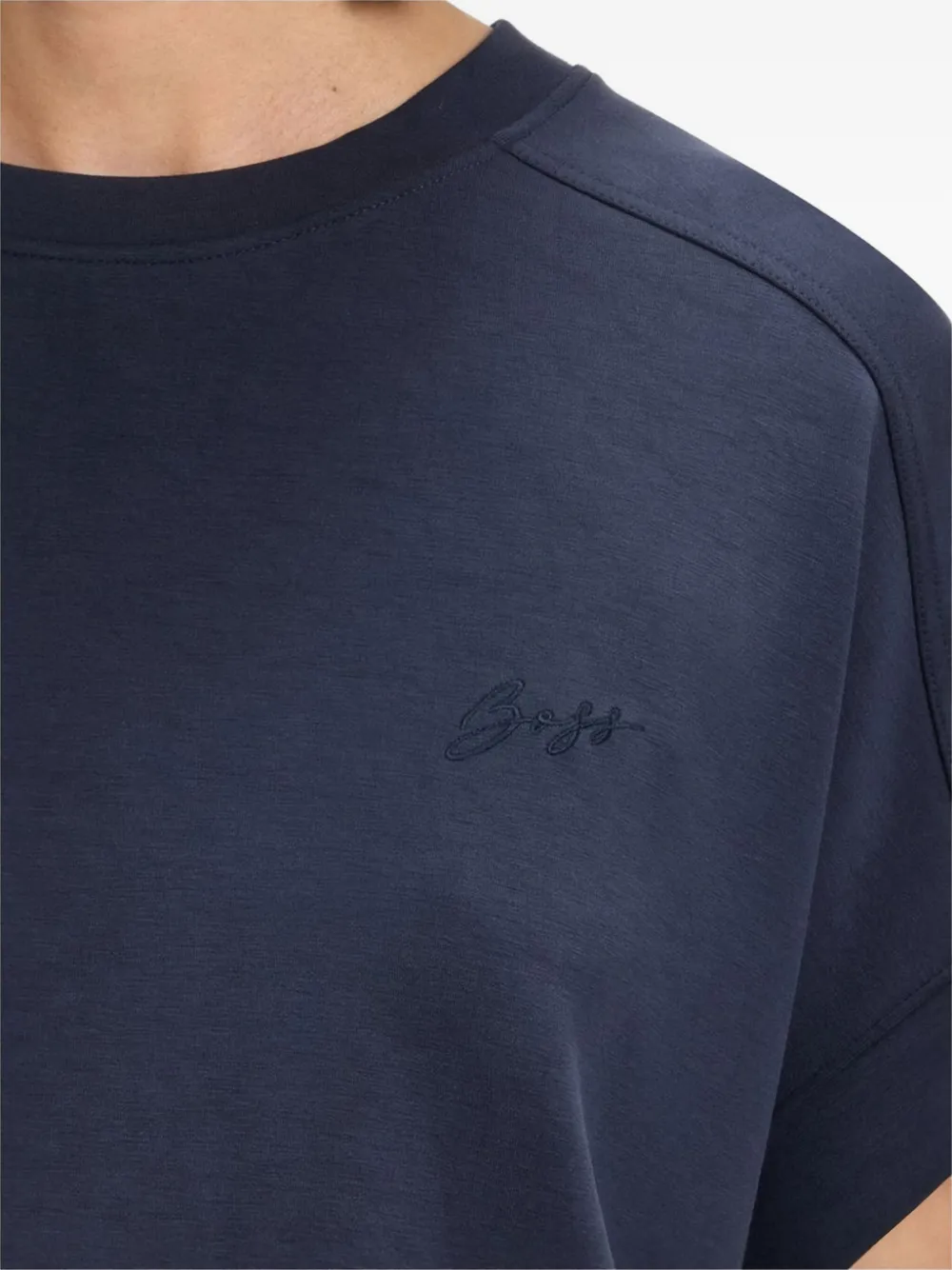 BOSS T-shirt met geborduurd logo Blauw