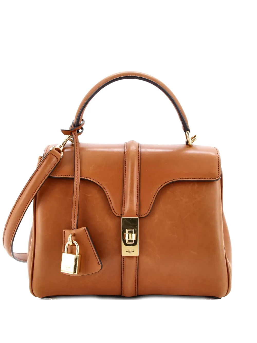 Celine Pre-Owned Top Handle Smooth Leather 16 Satchel | marrón | Image 1