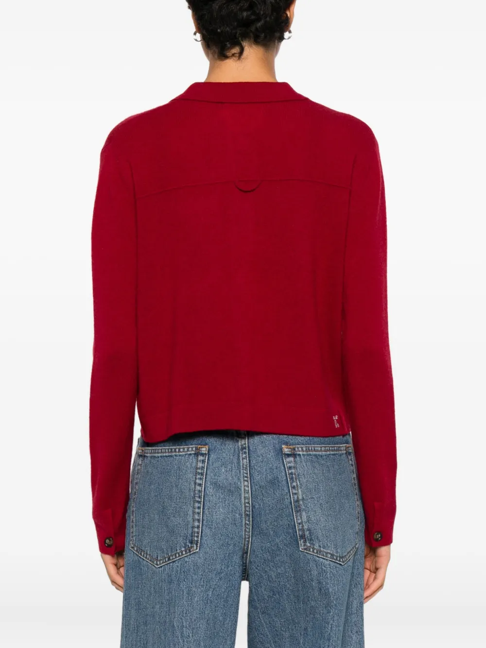 Absolut Cashmere Agnese Pocket Buttoned Cardigan In Red