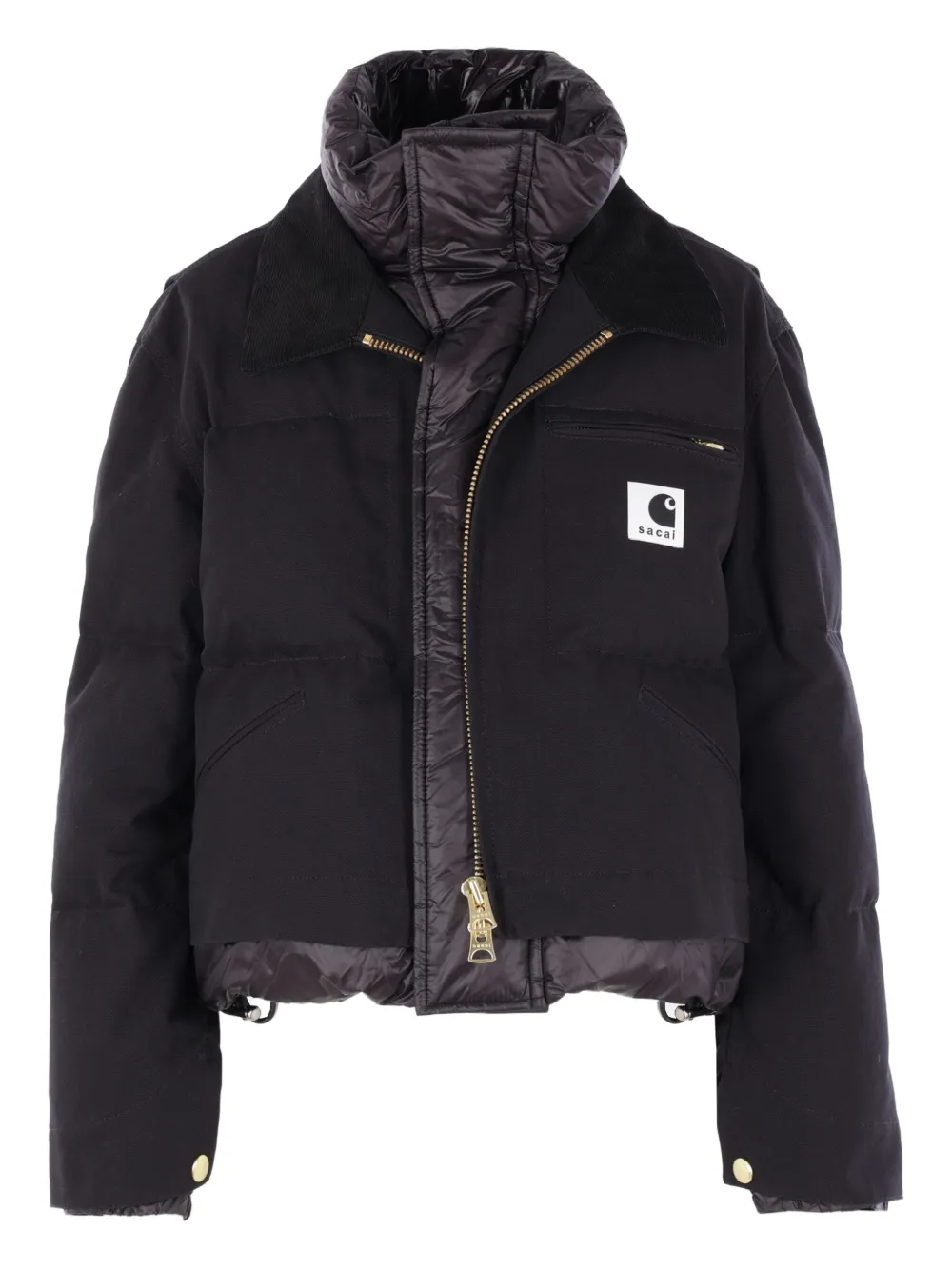 sacai x Carhartt Wip コーデュロイカラージャケット - ブラック sacai x Carhartt Wip コーデュロイカラージャケット - ブラック