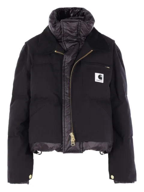 sacai chamarra con parche del logo en colaboración con Carhartt Wip