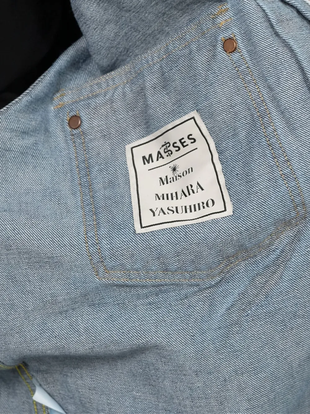 Maison MIHARA YASUHIRO Jack met zak en knoop Blauw
