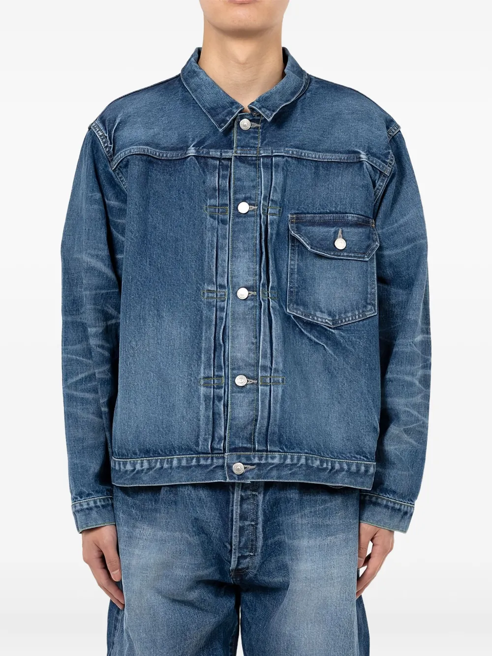 Maison MIHARA YASUHIRO Jack met zak en knoop Blauw