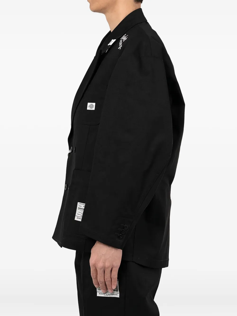 Maison MIHARA YASUHIRO Jack met dubbele rij knopen Zwart