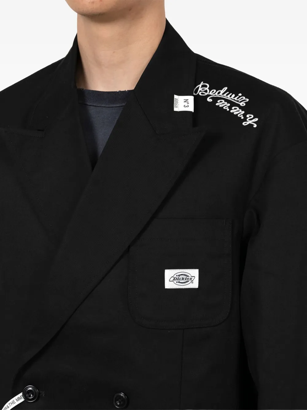 Maison MIHARA YASUHIRO Jack met dubbele rij knopen Zwart