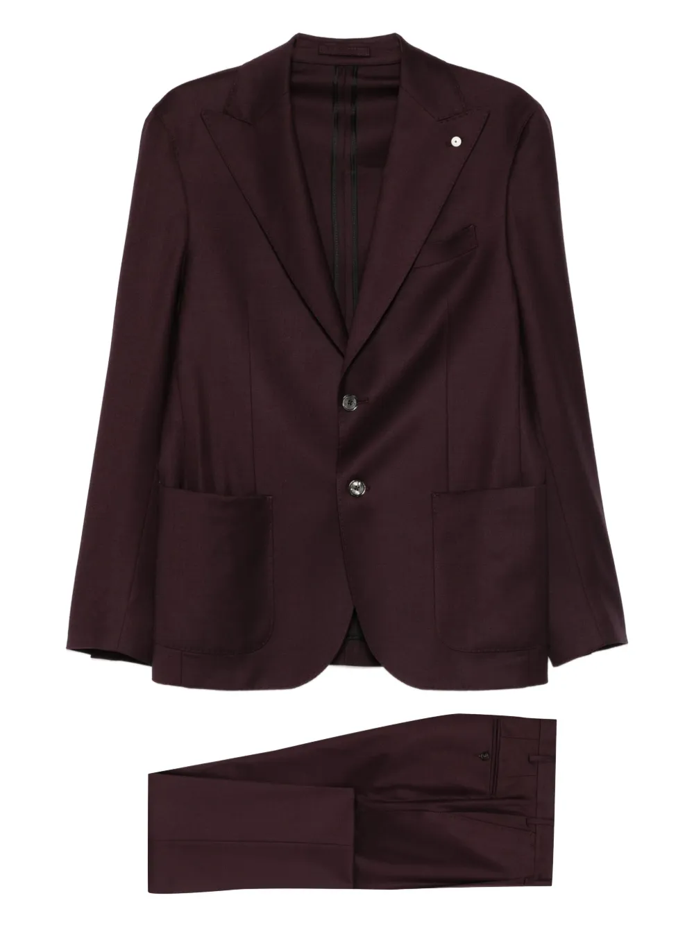 LUIGI BIANCHI MANTOVA single-breasted suit | Purple | Image 1