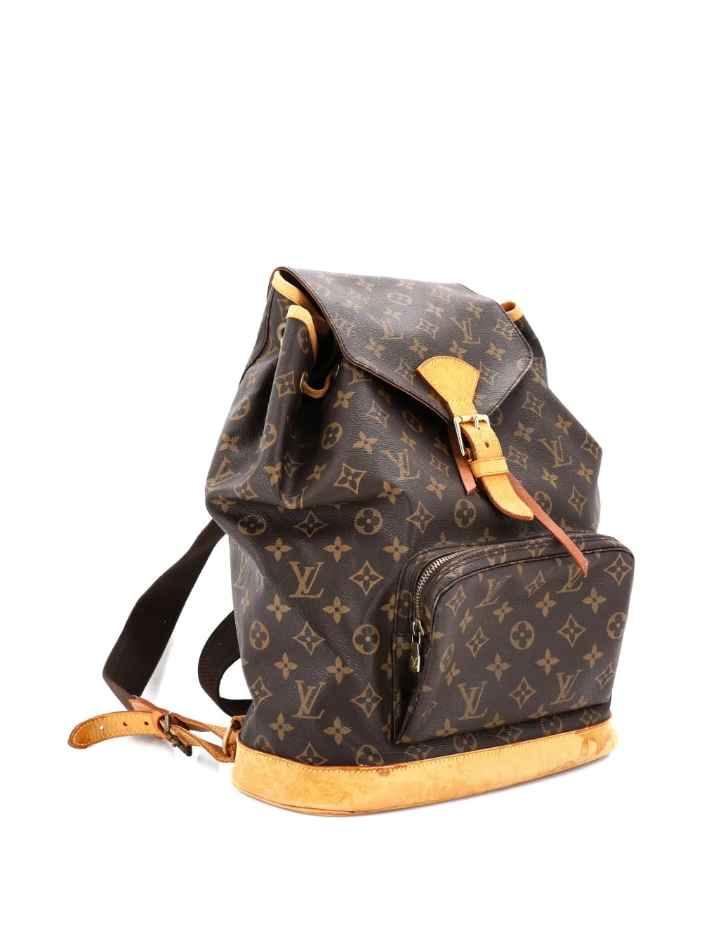 Pre-owned Louis Vuitton Monogram Canvas Montsouris Backpack In Brown