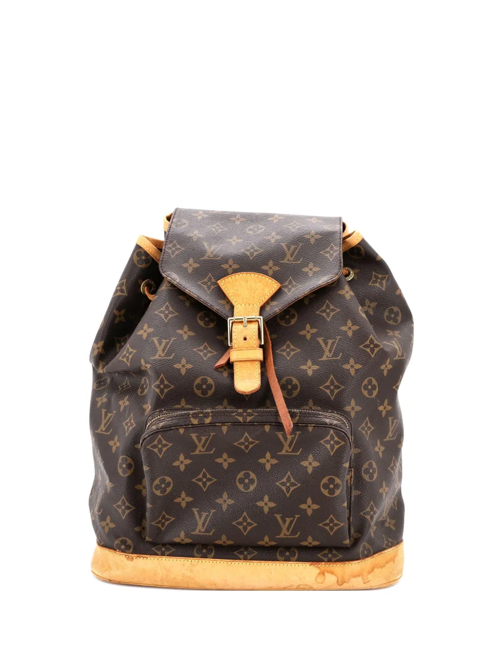 Pre-owned Louis Vuitton Monogram Canvas Montsouris Backpack In Brown