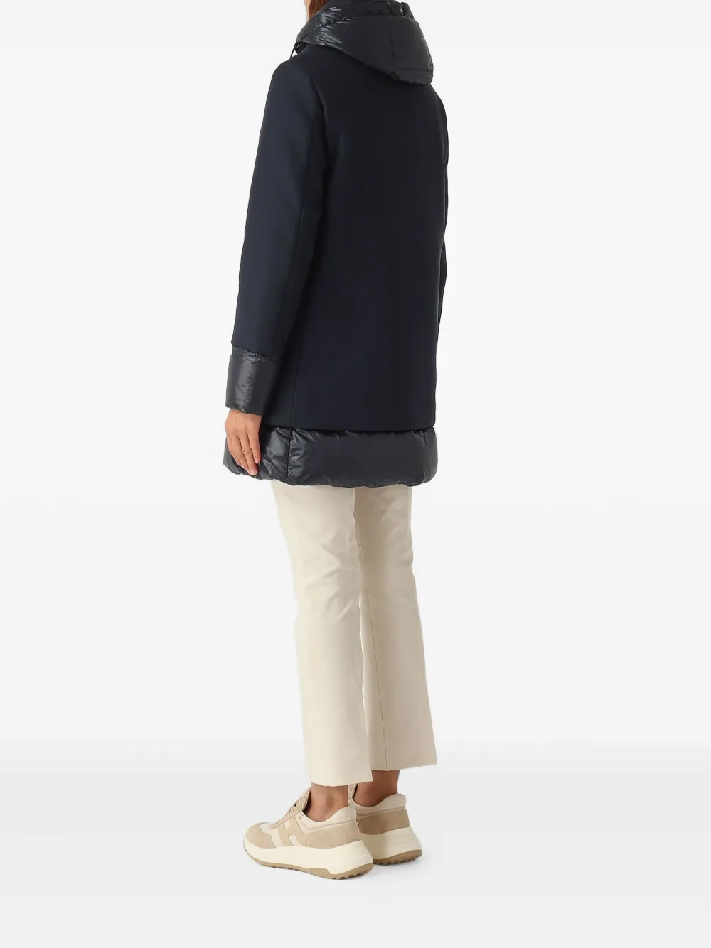 Herno Gewatteerde jas met capuchon Blauw