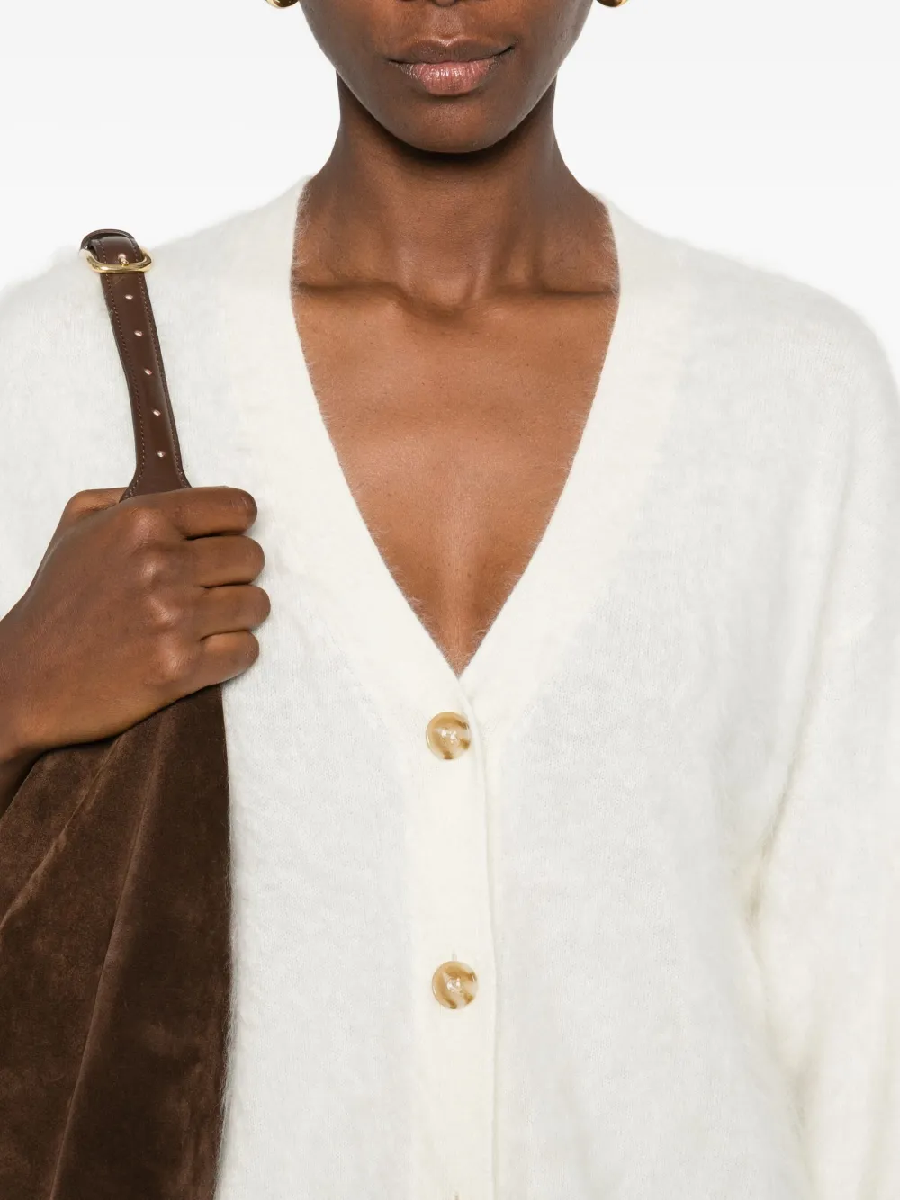 Absolut Cashmere Gloria Buttoned Cardigan In Neutral