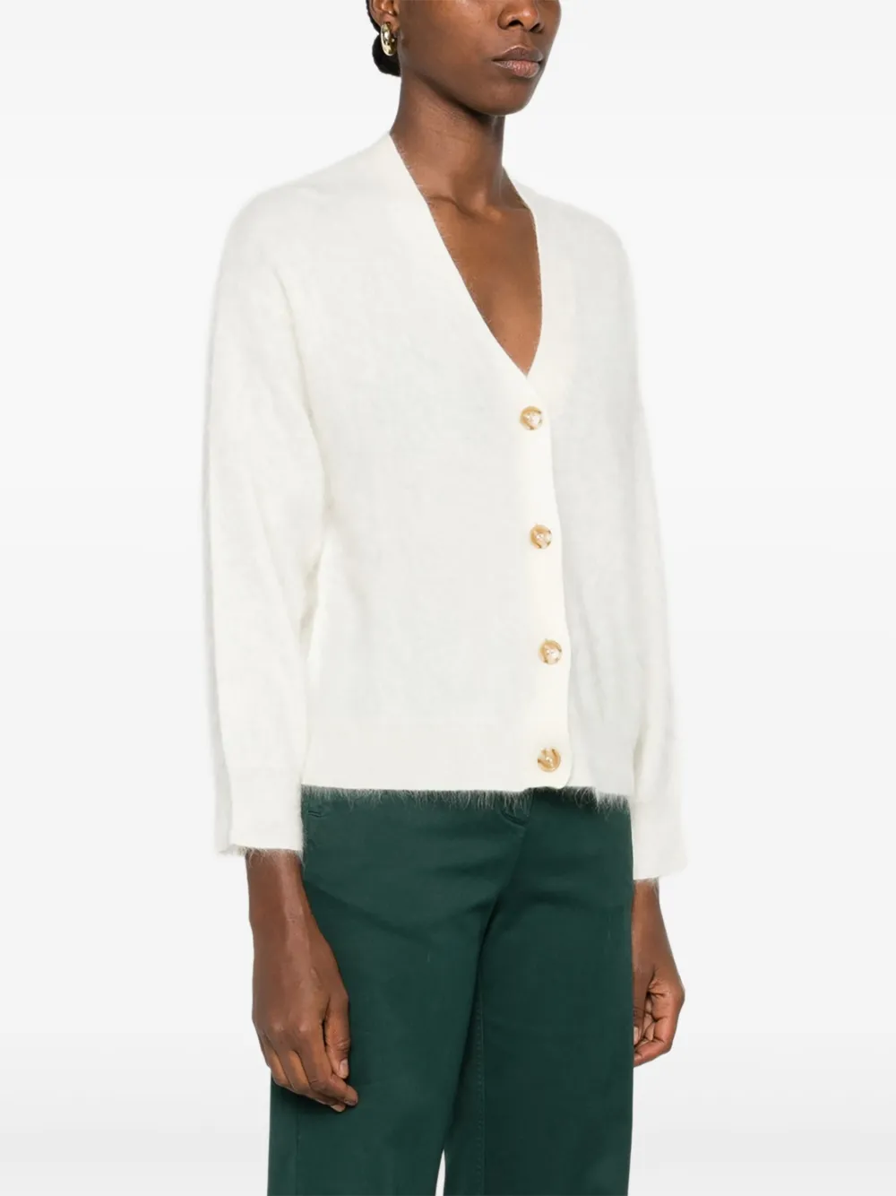 Absolut Cashmere Gloria Buttoned Cardigan In Neutral