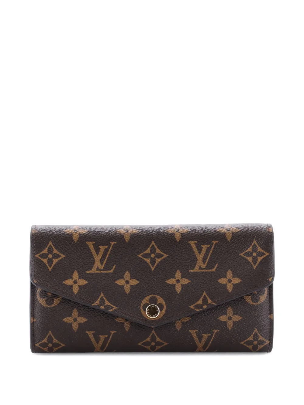 Pre-owned Louis Vuitton Monogram Sarah Wallet In Brown