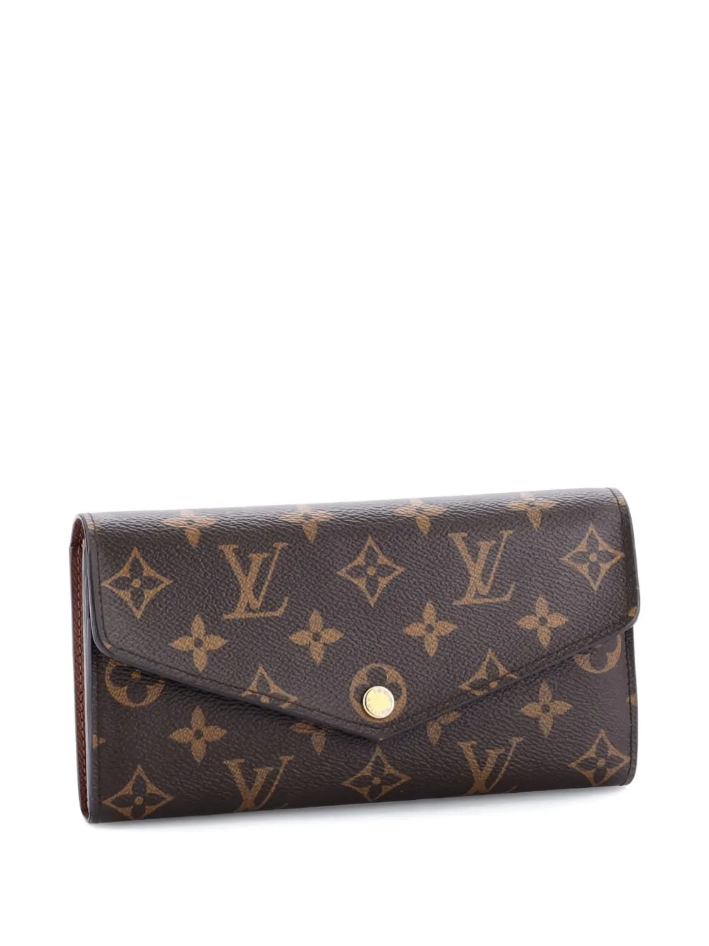 Pre-owned Louis Vuitton Monogram Sarah Wallet In Brown