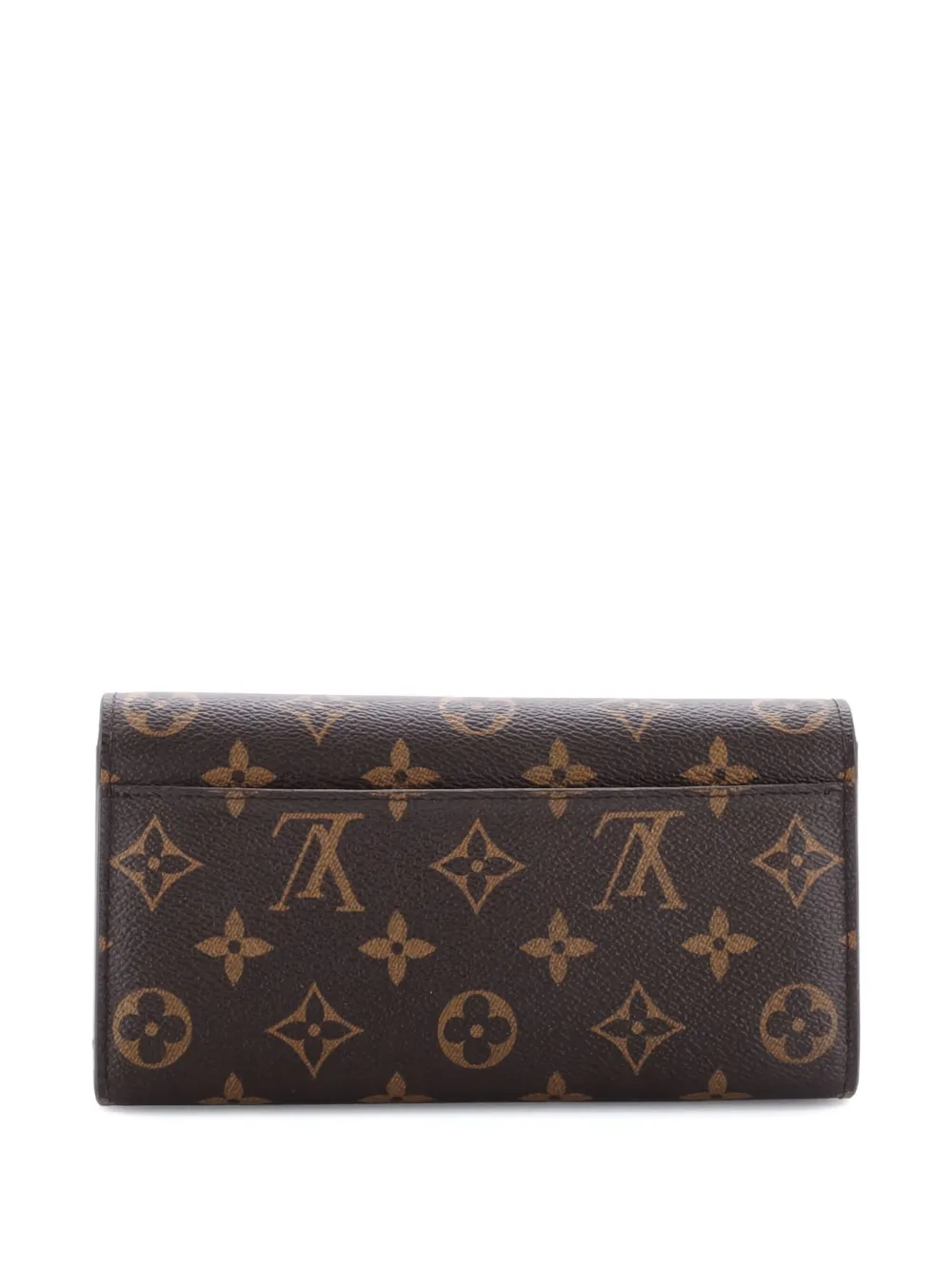 Pre-owned Louis Vuitton Monogram Sarah Wallet In Brown