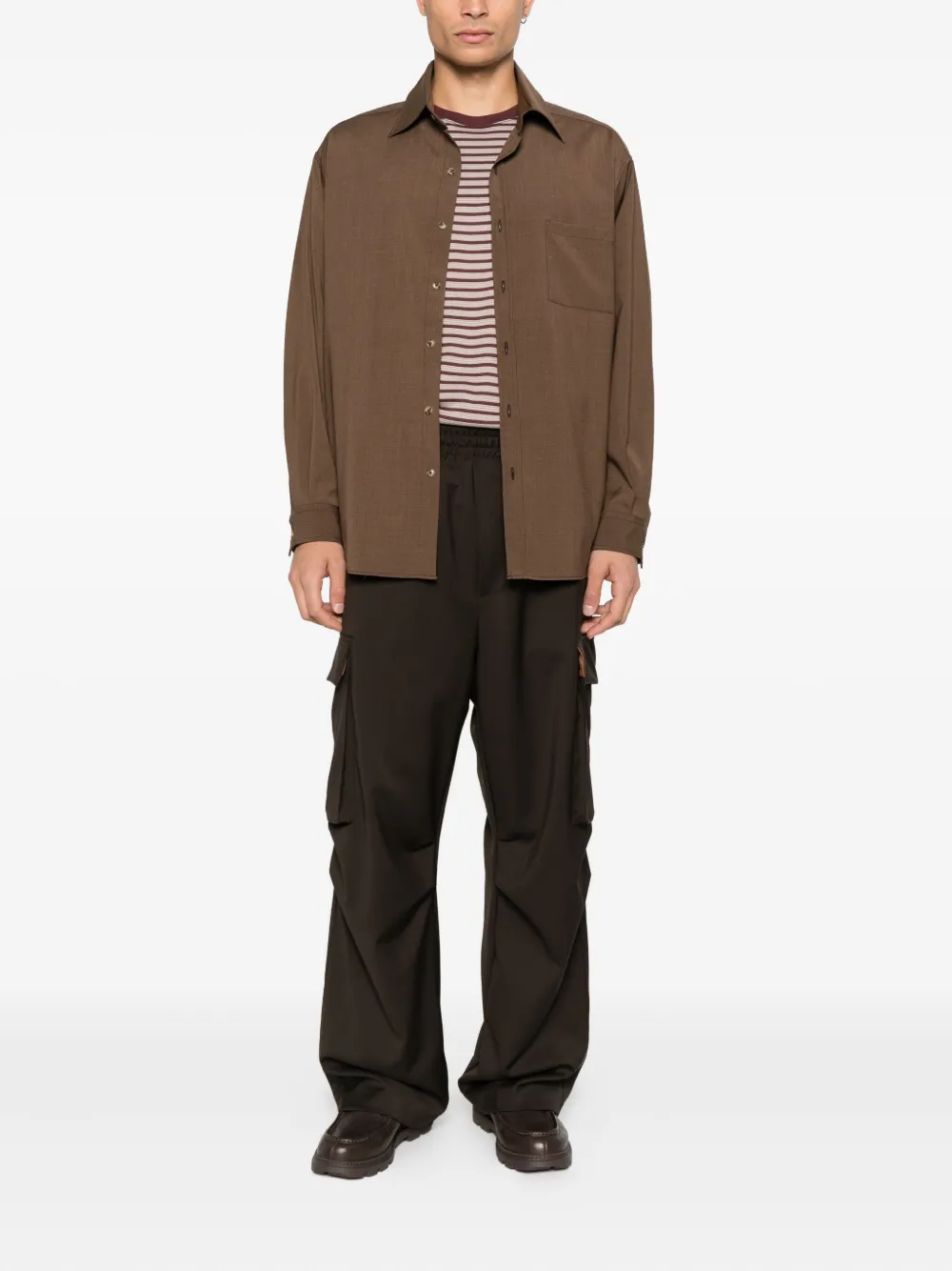 A Paper Kid pocket buttoned shirt - Bruin