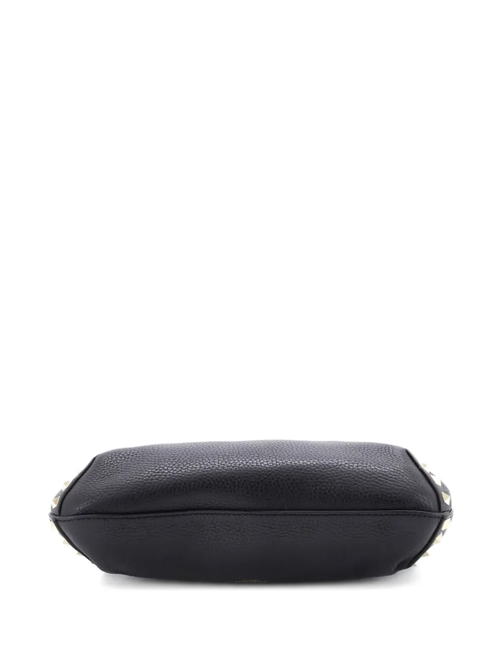 Pre-owned Valentino Garavani Rockstud Flip Lock Leather Small Bag In Black
