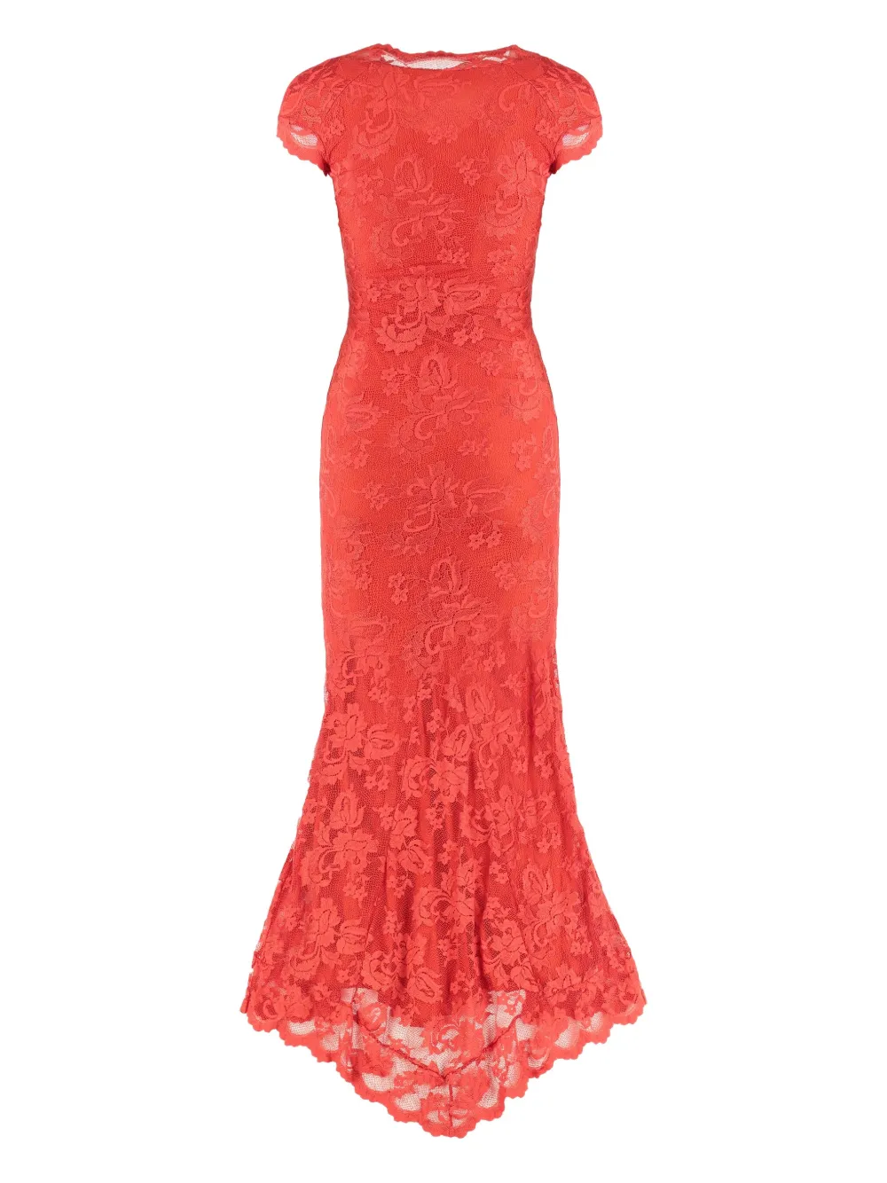 Balensi Mora Lace Maxi Dress In Red
